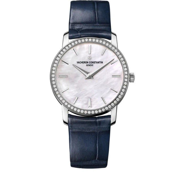 Vacheron Constantin Traditionnelle 25558/000G-B157 18k White Gold Diamond Bezel 30mm