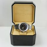 Breitling Navitimer A24322 42mm Stainless Steel Black Dial Automatic Watch with Box and Papers