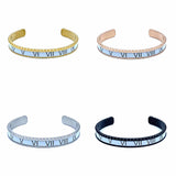 Speedometer Style Stainless Steel Watch Bangle in Gold
