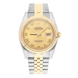 Rolex Datejust 36 Ref. 116233 Champagne Roman Dial Two-Tone Jubilee Bracelet Watch