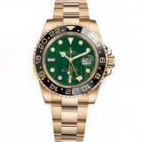 Rolex GMT-Master II 116718LN 40mm 18k Yellow Gold Green Dial