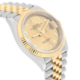Rolex Datejust 36 126233-0017 Champagne Diamond Dial Two-Tone Jubilee Watch