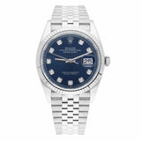 Rolex Datejust 36 126234-0037 Blue Diamond Dial Stainless Steel Jubilee Bracelet Watch 2025