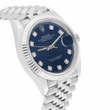 Rolex Datejust 36 126234-0037 Blue Diamond Dial Stainless Steel Jubilee Bracelet Watch 2025