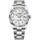 Rolex Datejust 36 Reference 126234-0020 Stainless Steel Mother of Pearl Diamond Dial