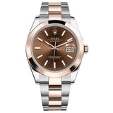 Rolex Datejust 41 126301-0001 Stainless Steel and Rose Gold Chocolate Dial