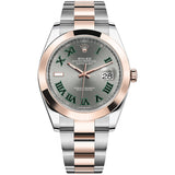 Rolex Datejust 41 126301-0015 Two-Tone Oyster Bracelet Wimbledon Grey Roman Dial