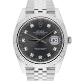 Rolex Datejust 41 126334-0006 Gray Diamond Dial Jubilee Bracelet Stainless Steel Watch 2025
