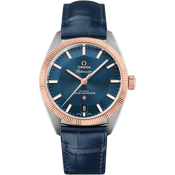Omega Globemaster 130.23.39.21.03.001 39mm Stainless Steel & Rose Gold Blue Dial