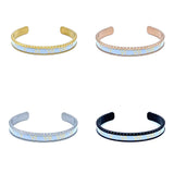 Speedometer Style Stainless Steel Watch Bangle in White-Gold
