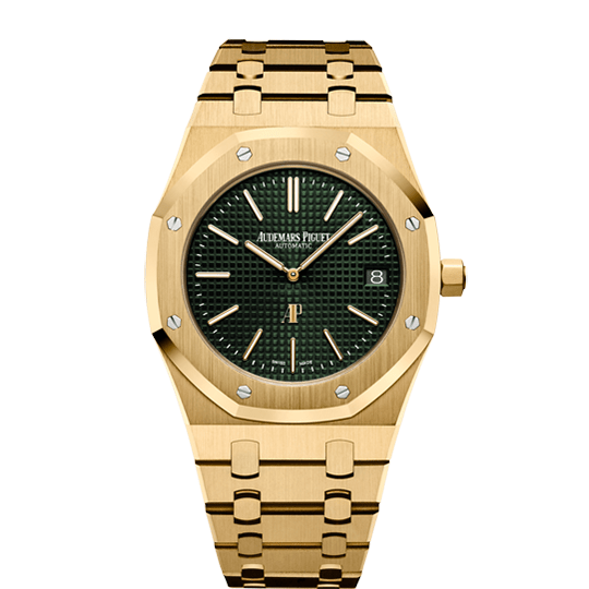 Audemars Piguet Royal Oak Extra-Thin 15205BA.OO.1240BA.01 – 39mm Yellow Gold, Green Dial