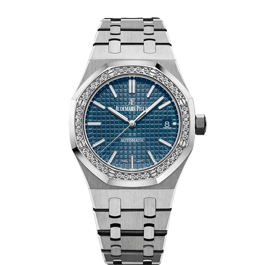 Audemars Piguet Royal Oak Selfwinding 15451ST.ZZ.1256ST.03 37mm Steel Diamond Bezel Blue Dial