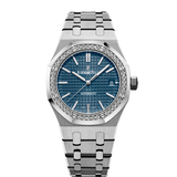 Audemars Piguet Royal Oak Selfwinding 15451ST.ZZ.1256ST.03 37mm Steel Diamond Bezel Blue Dial