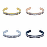Speedometer Style Stainless Steel Watch Bangle Bracelet in Gold with Digits