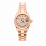 Rolex Lady-Datejust 179175F 26mm Everose Gold Fluted Bezel Pink Diamond Dial