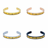 Speedometer Style Stainless Steel Watch Bangle in Yellow Gold with Digits