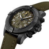 Breitling Avenger Chronograph 45 Night Mission V13317101L1X1 Black DLC Titanium 45mm Green Dial