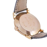 Patek Philippe Calatrava 1578 Rose Gold 35mm Watch with Aftermarket Black Dial and Black Leather Strap