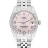 Rolex Datejust 178344 31mm Pink Roman Numeral Dial Diamond Bezel Jubilee Bracelet 2017