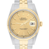 Rolex Datejust 36 Two-Tone Champagne Dial Jubilee Bracelet Ref. 16233 circa 1995