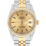 Rolex Datejust 36 Two-Tone Champagne Dial Jubilee Bracelet Ref 16233 circa 1996