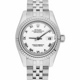 Rolex Lady-Datejust 26mm Steel & White Gold 179174 White Roman Dial