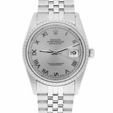 Rolex Datejust 36 Stainless Steel Silver Roman Dial Jubilee Bracelet Ref. 16220