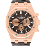 Audemars Piguet Royal Oak Chronograph 26331OR.OO.D821CR.01 41mm Rose Gold Brown Dial Leather Strap