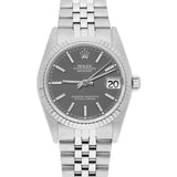 Rolex Datejust 31mm Ref. 68274 Grey Tapestry Dial with White Gold Bezel on Jubilee Bracelet circa 1990