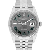 Rolex Datejust 126234 36mm Wimbledon Dial Jubilee Bracelet Stainless Steel