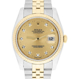 Rolex Datejust 36 Two-Tone 116233 Champagne Diamond Dial Jubilee Bracelet