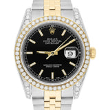 Rolex Datejust 36 Two-Tone 116233 Black Dial Diamond Bezel Jubilee Bracelet