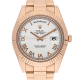 Rolex Day-Date II 218235 Rose Gold 41mm Ivory Dial President Bracelet Box and Papers