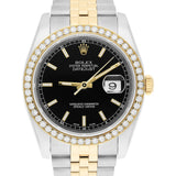 Rolex Datejust 36 116233 Two-Tone Diamond Bezel Black Dial Jubilee Bracelet