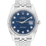 Rolex Datejust 126334-0016 41mm Blue Diamond Dial Jubilee Stainless Steel Watch