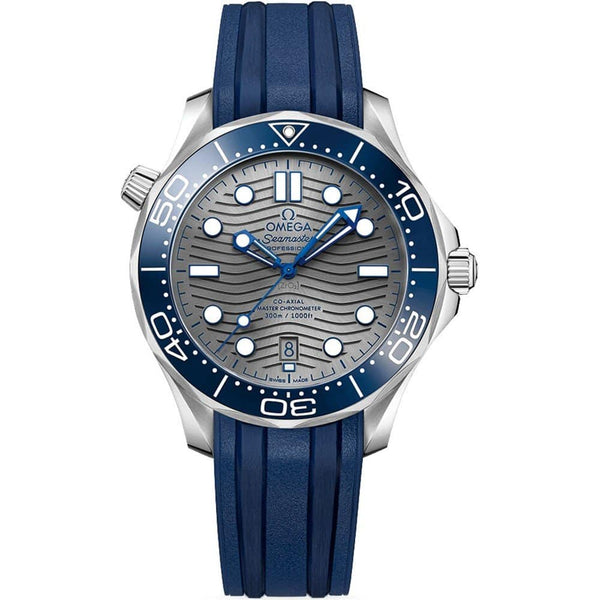 Omega Seamaster Diver 300m Co-Axial Master Chronometer 42mm Stainless Steel Blue Rubber Strap Ref. 210.32.42.20.06.001