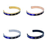 Speedometer Style Stainless Steel Watch Bangle in Gold