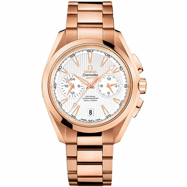 Omega Aqua Terra 150m Co-Axial GMT Chronograph 231.50.43.52.02.001 in 18kt Rose Gold, 43mm