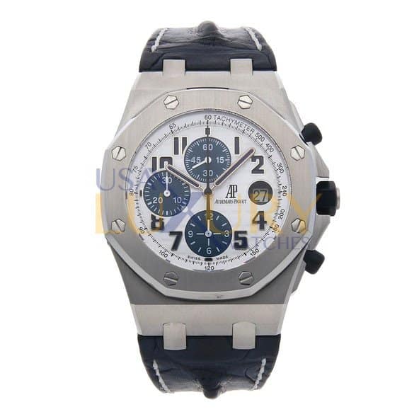 Audemars Piguet Royal Oak Offshore Chronograph 26170ST.OO.D305CR.01 Steel 42mm Blue Leather Strap