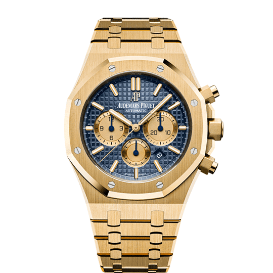 Audemars Piguet Royal Oak Chronograph 26331BA.OO.1220OR.01 41mm 18k Yellow Gold Blue Dial