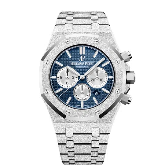 Audemars Piguet Royal Oak Frosted Gold Selfwinding Chronograph 26331BC.GG.1224BC.02 – 41mm White Gold Blue Dial