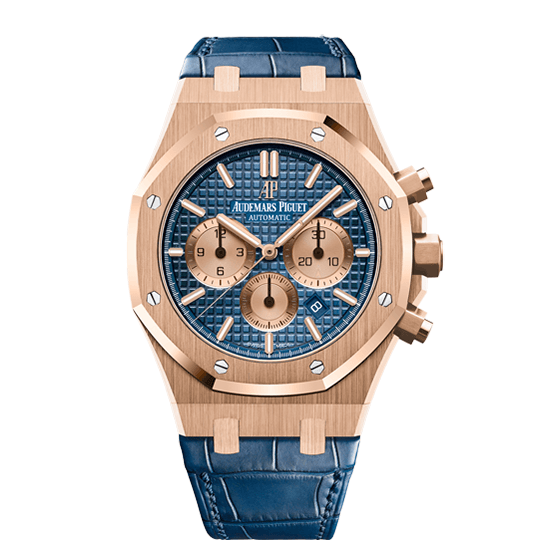 Audemars Piguet Royal Oak Chronograph 26331OR.OO.D315CR.01 Blue Dial 41mm 18k Rose Gold