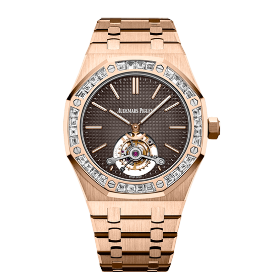 Audemars Piguet Royal Oak Tourbillon Extra-Thin 26516OR.ZZ.1220OR.01 in 18k Rose Gold with Diamond Bezel