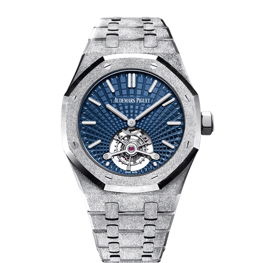 Audemars Piguet Royal Oak Tourbillon Extra-Thin 26520BC.GG.1224BC.01 in 18k White Gold with Blue Dial