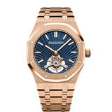 Audemars Piguet Royal Oak Tourbillon Extra-Thin 26522OR.OO.1220OR.01 in 18k Rose Gold with Blue Dial