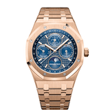 Audemars Piguet Royal Oak Perpetual Calendar 26574OR.OO.1220OR.02 in 18k Rose Gold with Blue Dial, 41mm