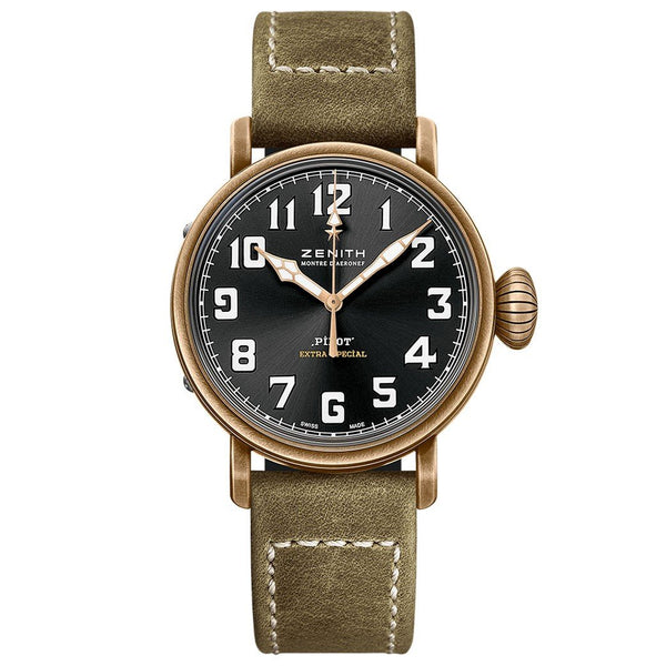 Zenith Pilot Type 20 Extra Special 29.1940.679/21.C800 Bronze Black Dial Green Nubuck Strap
