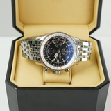Breitling Navitimer A24322 42mm Stainless Steel Black Dial Automatic Watch with Box and Papers