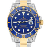 Rolex Submariner 116613LB 40mm Blue Dial Two-Tone Diamond Men's Watch