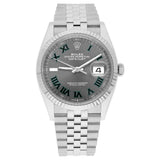 Rolex Datejust 126234 36mm Wimbledon Dial Jubilee Bracelet Stainless Steel